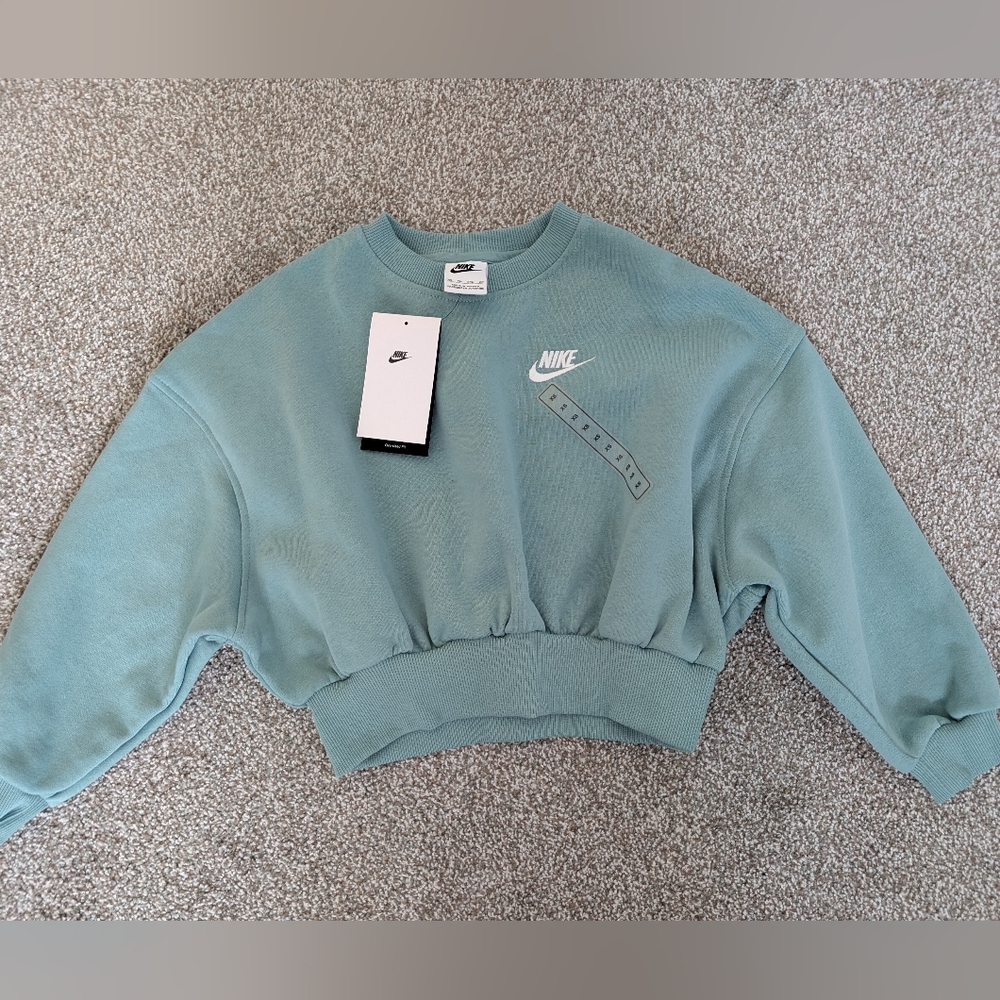 Nike Girls Cropped Crew Neck Sweatshirt XS